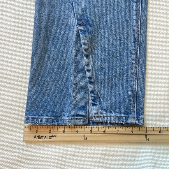 American Eagle 90’s Bootcut Jeans Center Split Size 6 Light Wash Stretch EUC - Picture 14 of 16
